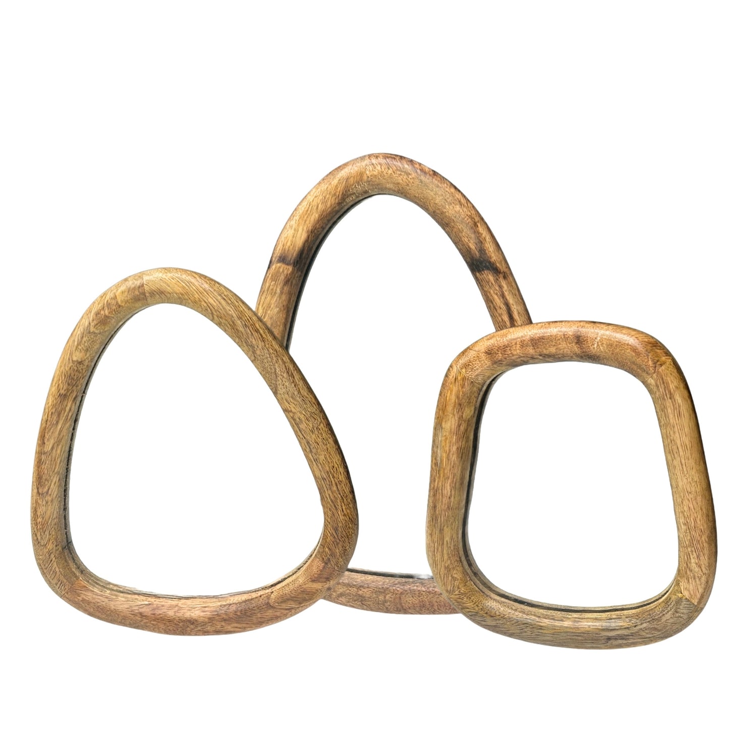 Juego de 3 espejos- Acabado madera clara