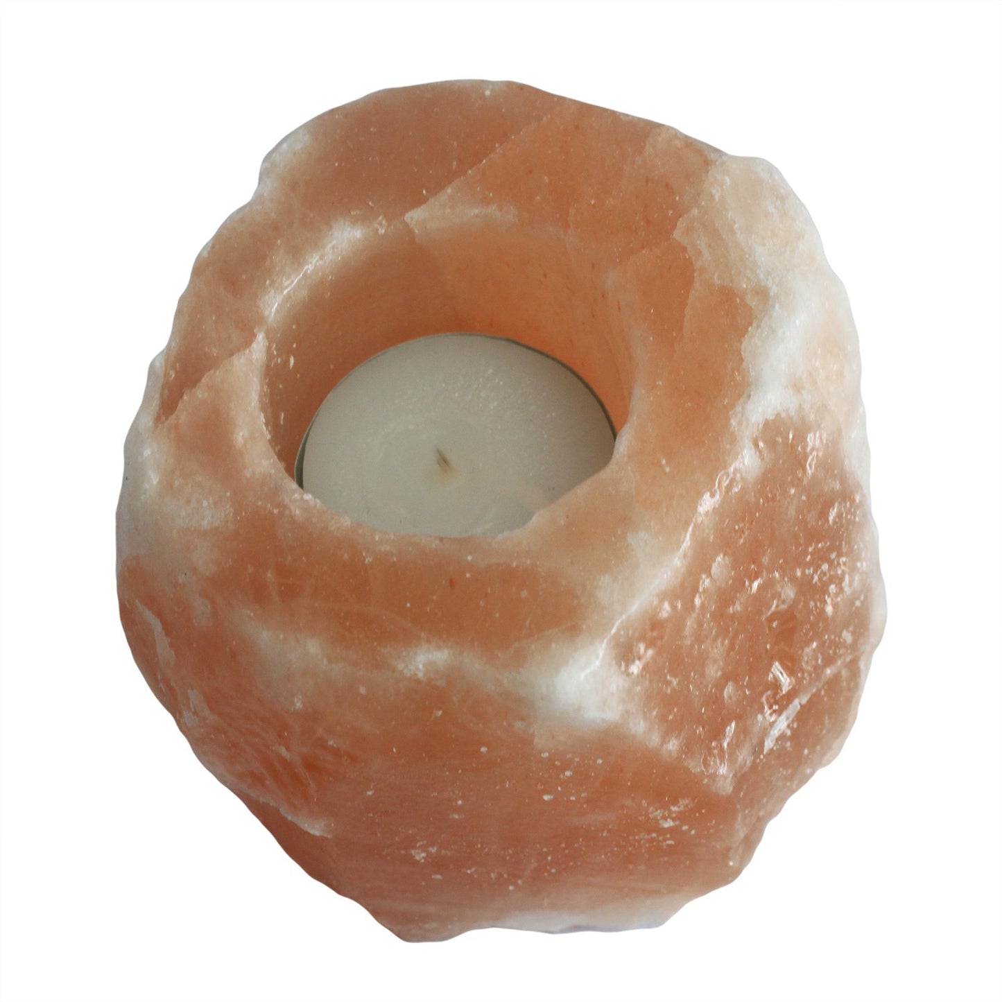 Portavelas de sal natural del Himalaya 700gr-1 kg.