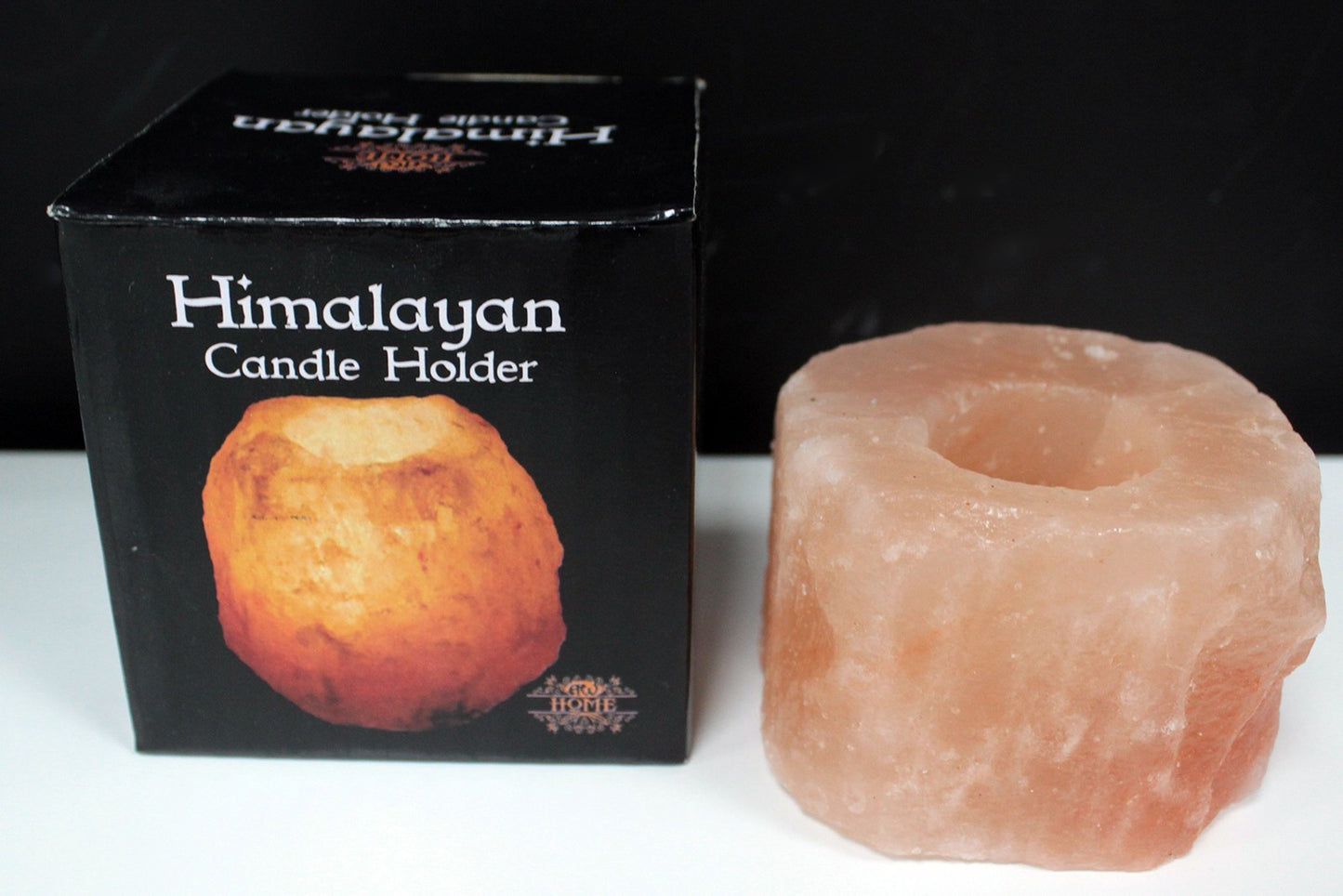 Portavelas de sal natural del Himalaya 700gr-1 kg.