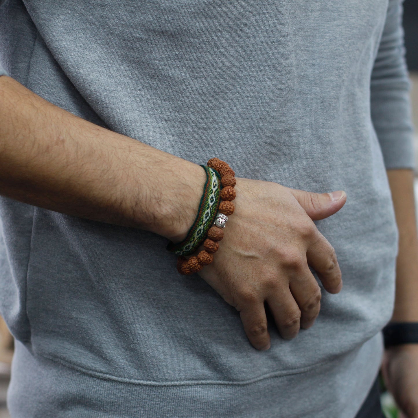 Brazalete Buda Japa Mala – Marrón