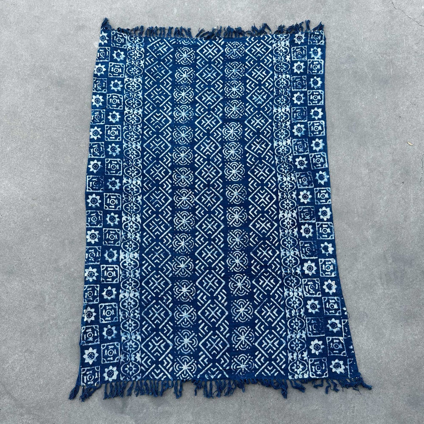 Manta índigo hecha a mano - 170x120cm