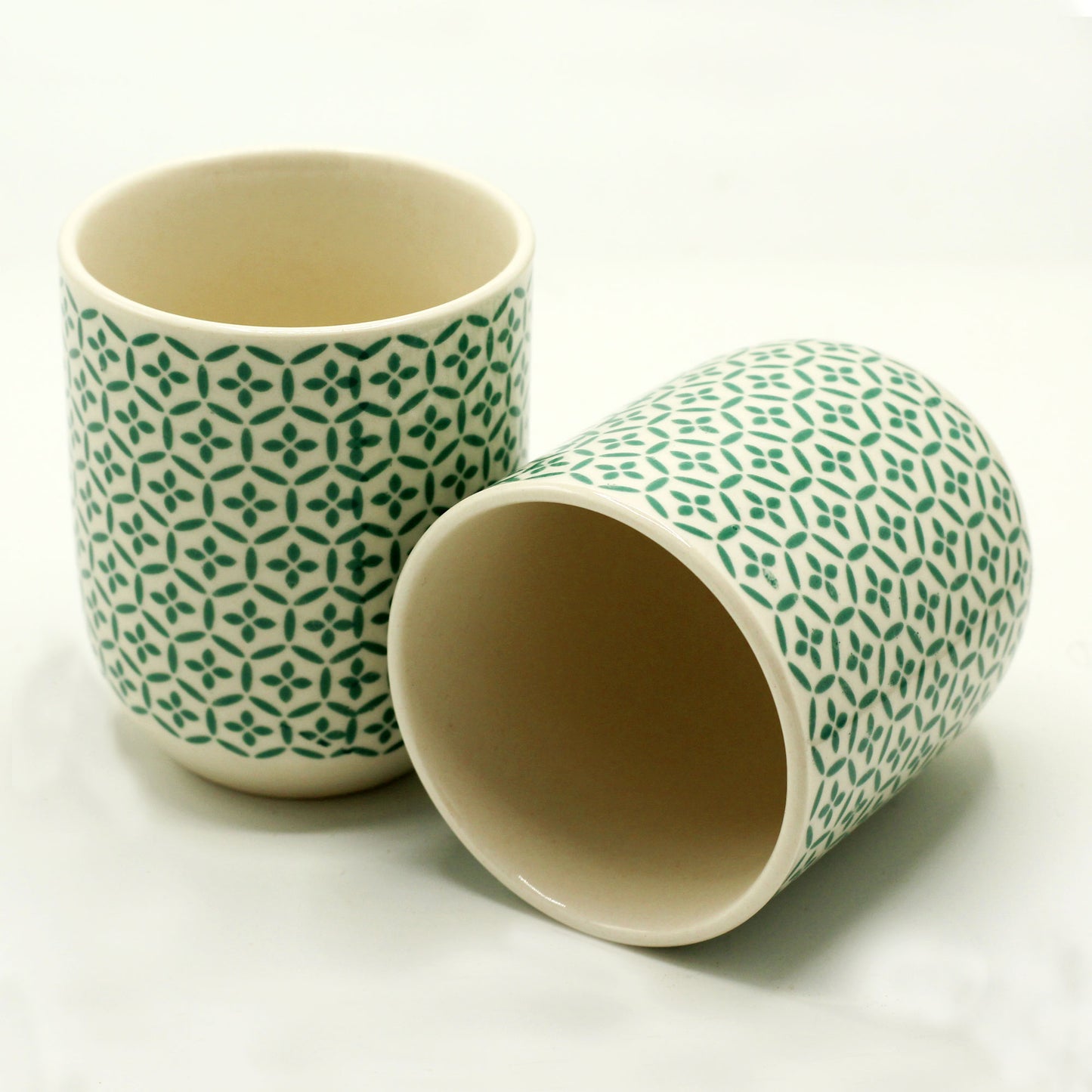 6x Tazas de te - Mosiaco verde