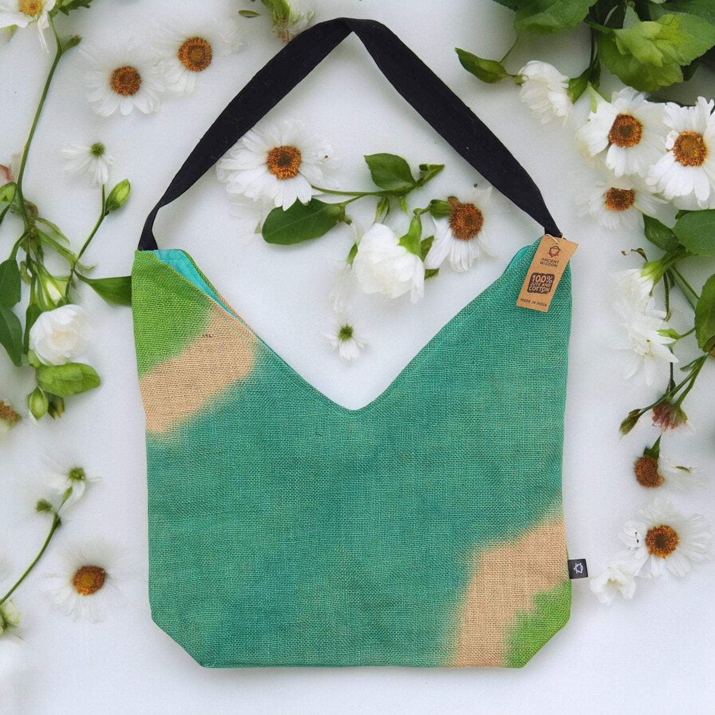 Bolso de hombro- Verde azulado