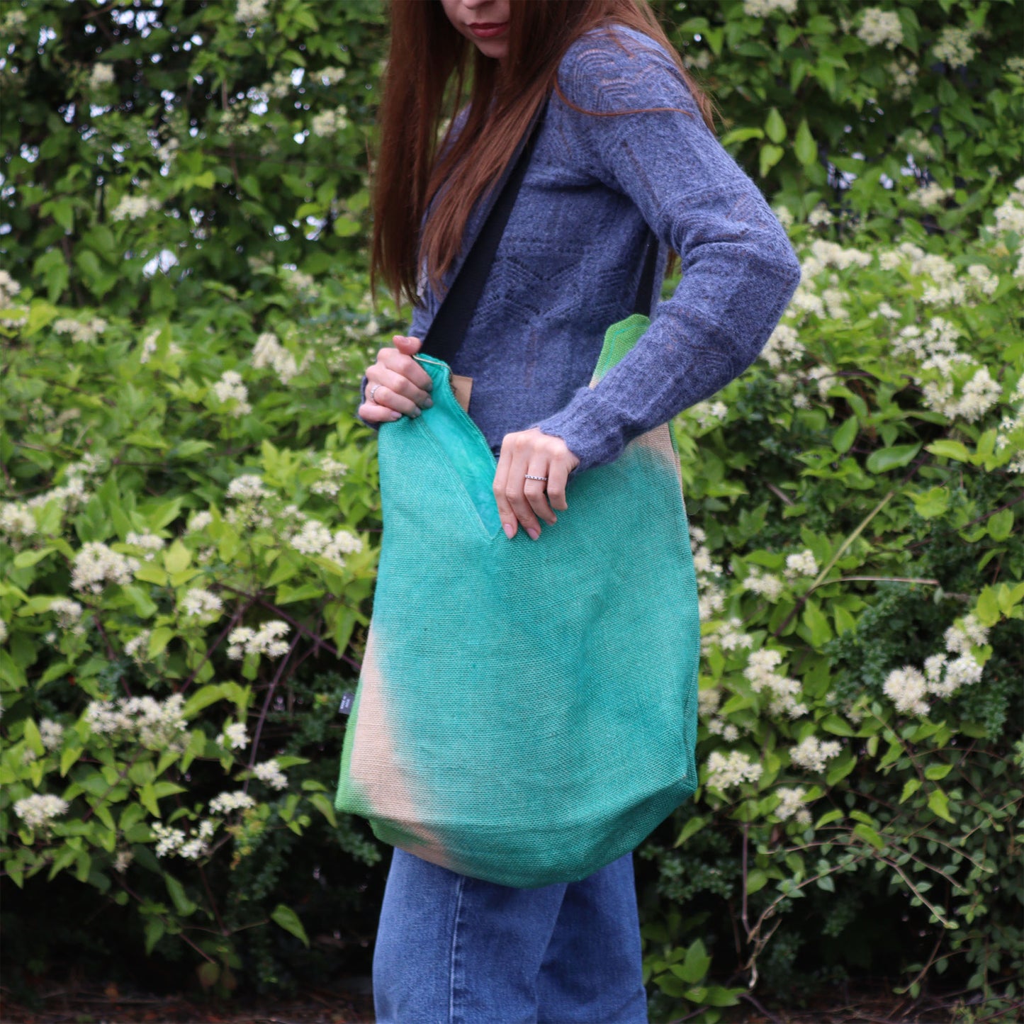 Bolso de hombro- Verde azulado