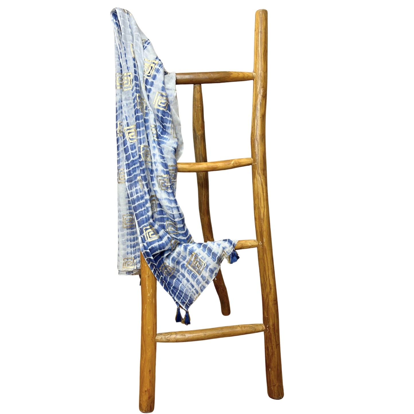 Pareo - Azul Teñido Anudado & Estampado-175 x 115 cm
