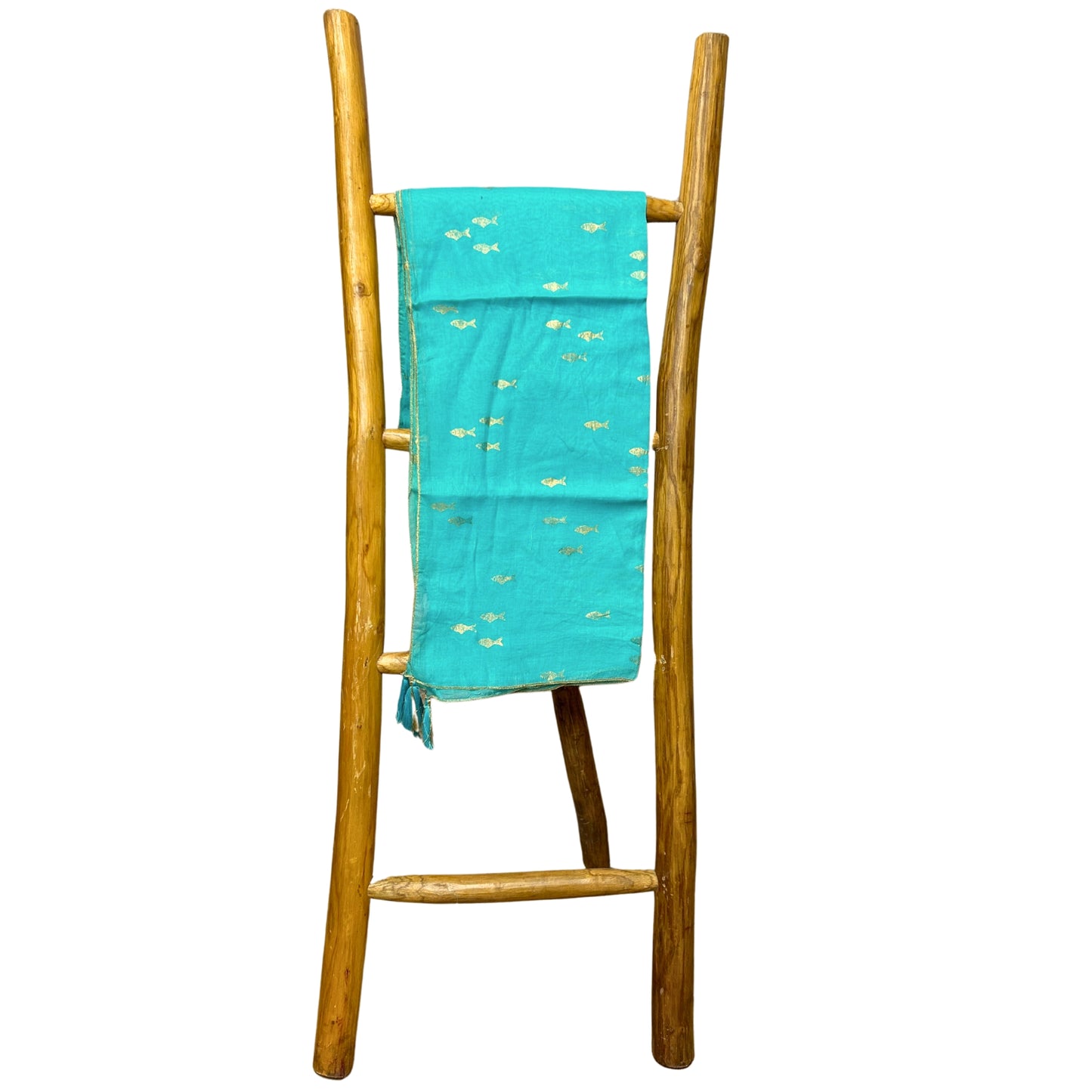 Pareo - Diseño de Peces en Turquesa y Oro-175 x 115 cm