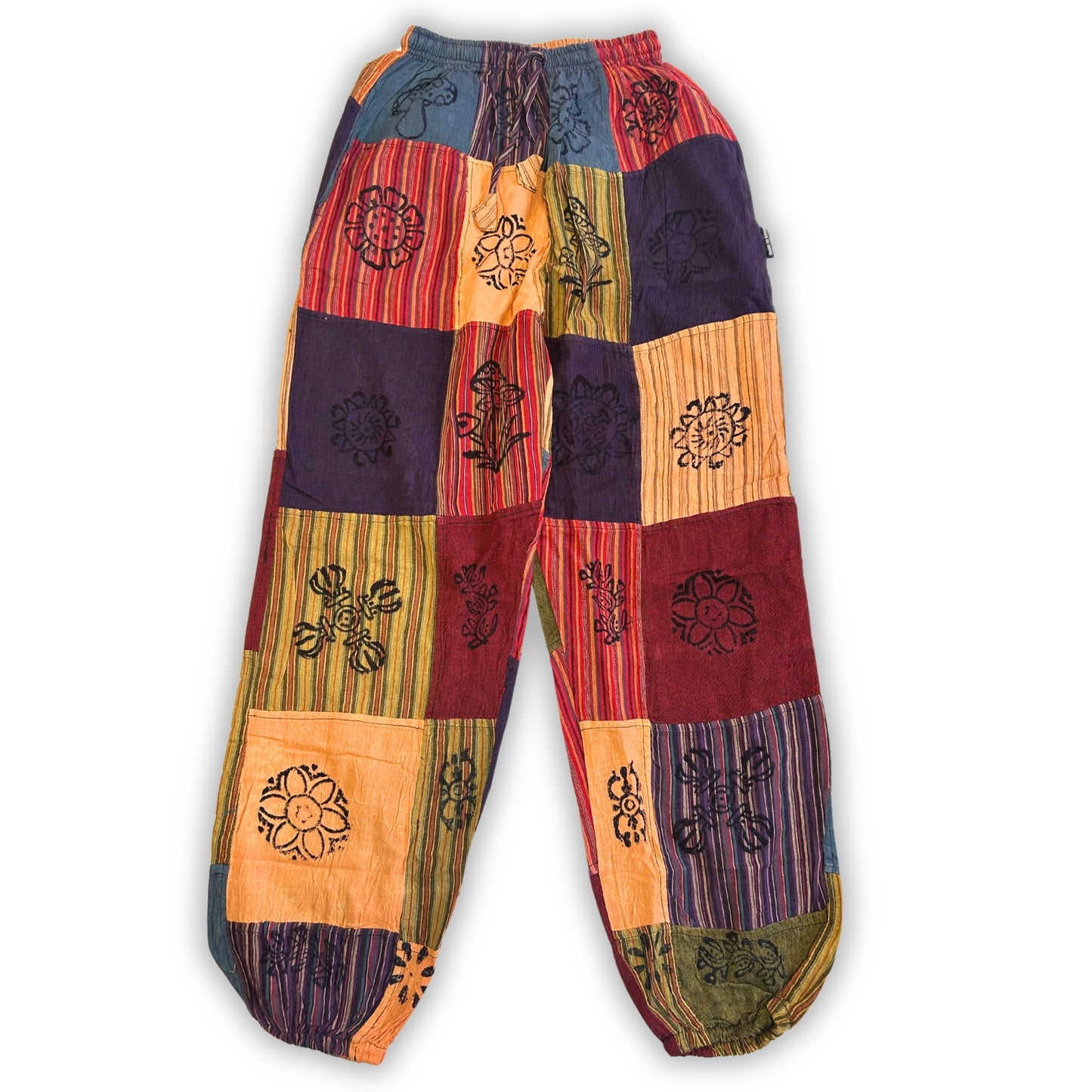 Pantalón Hongo - Diseños con Estampado en Bloque - Tonos Naranjas