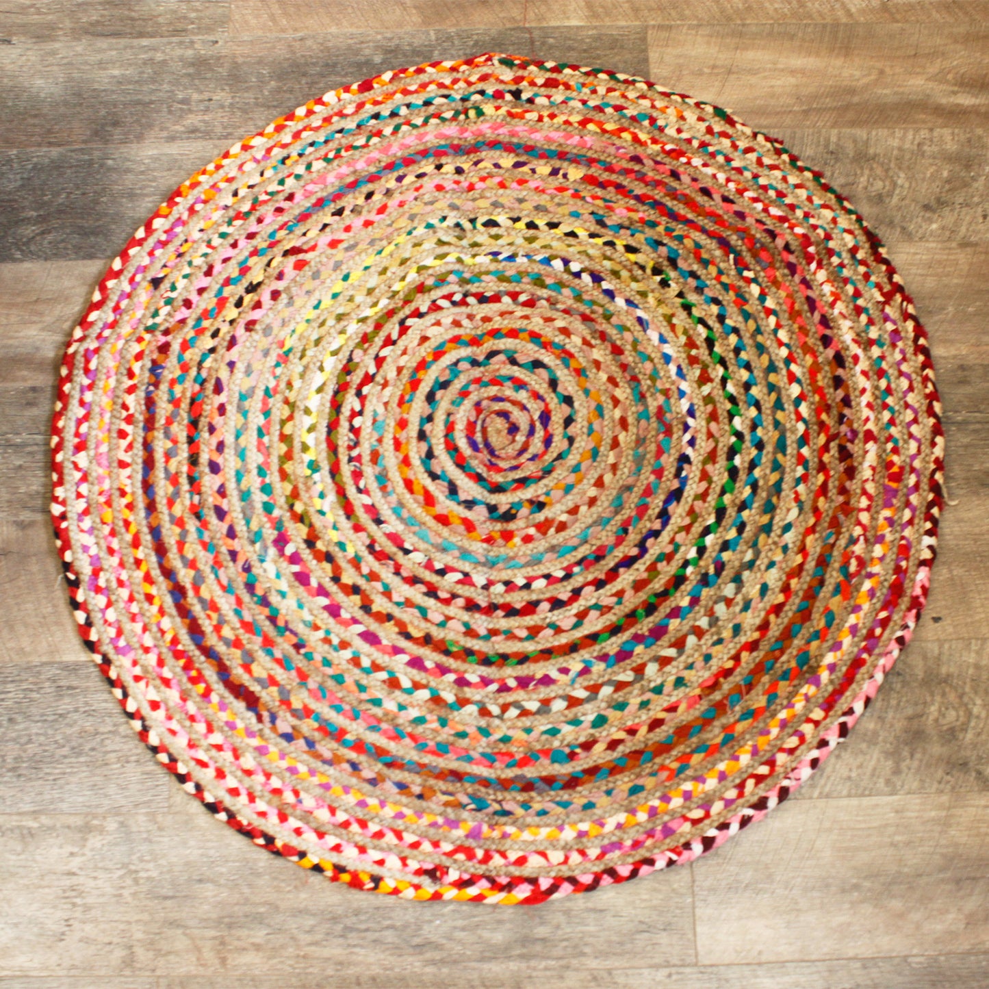 Alfombra Redonda de Yute 120 cm.