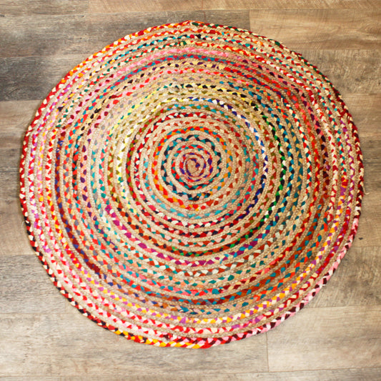 Alfombra Redonda de Yute 120 cm.