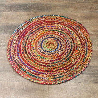 Alfombra Redonda de Yute 90 cm.