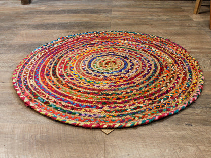 Alfombra Redonda de Yute 90 cm.