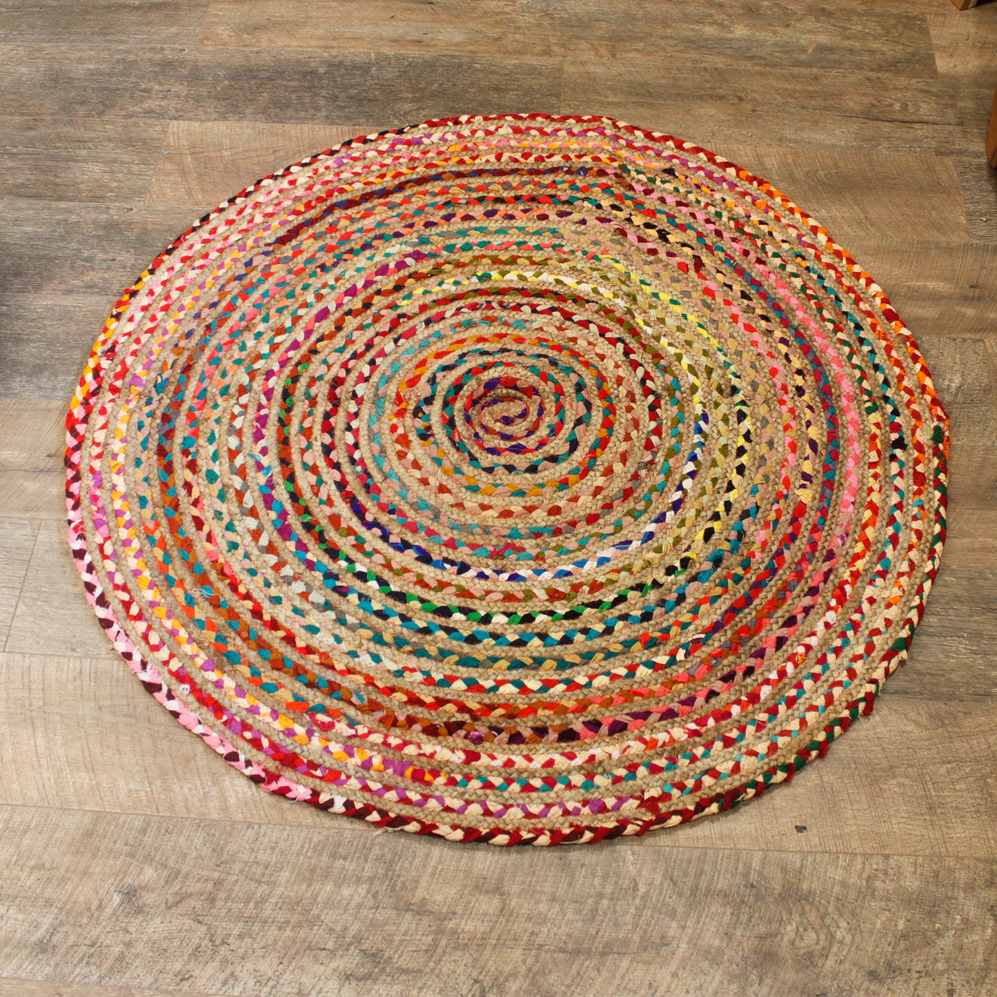 Alfombra Redonda de Yute 120 cm.
