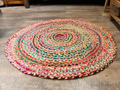 Alfombra Redonda de Yute 120 cm.