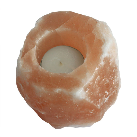 Portavelas de sal natural del Himalaya 700gr-1 kg.