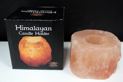 Portavelas de sal natural del Himalaya 700gr-1 kg.