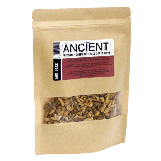 50g Trozos de árbol verde de palo santo-50gr.