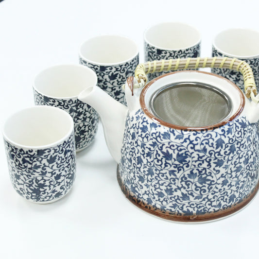 Set de tetera - Mosaico azul