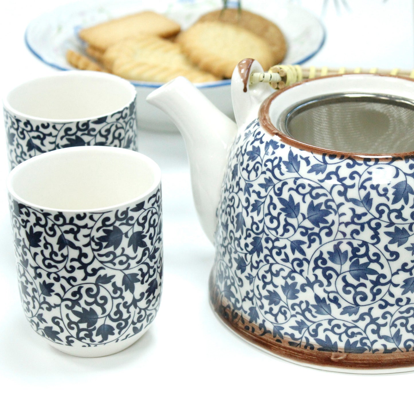 Set de tetera - Mosaico azul