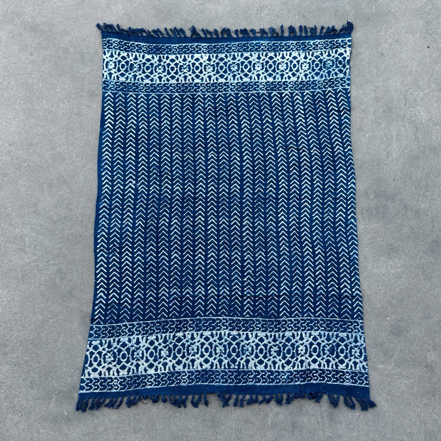 Manta índigo hecha a mano - 170x120cm