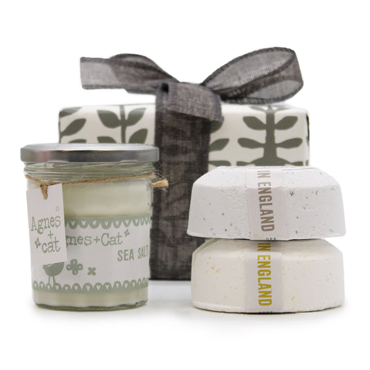 Bombas de baño de Windermere &amp; Cítricos + Vela de Luna de Terciopelo