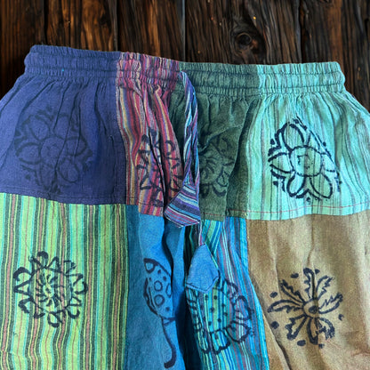 Pantalón Hongo - Diseños con Estampado en Bloque - Tonos Verdes