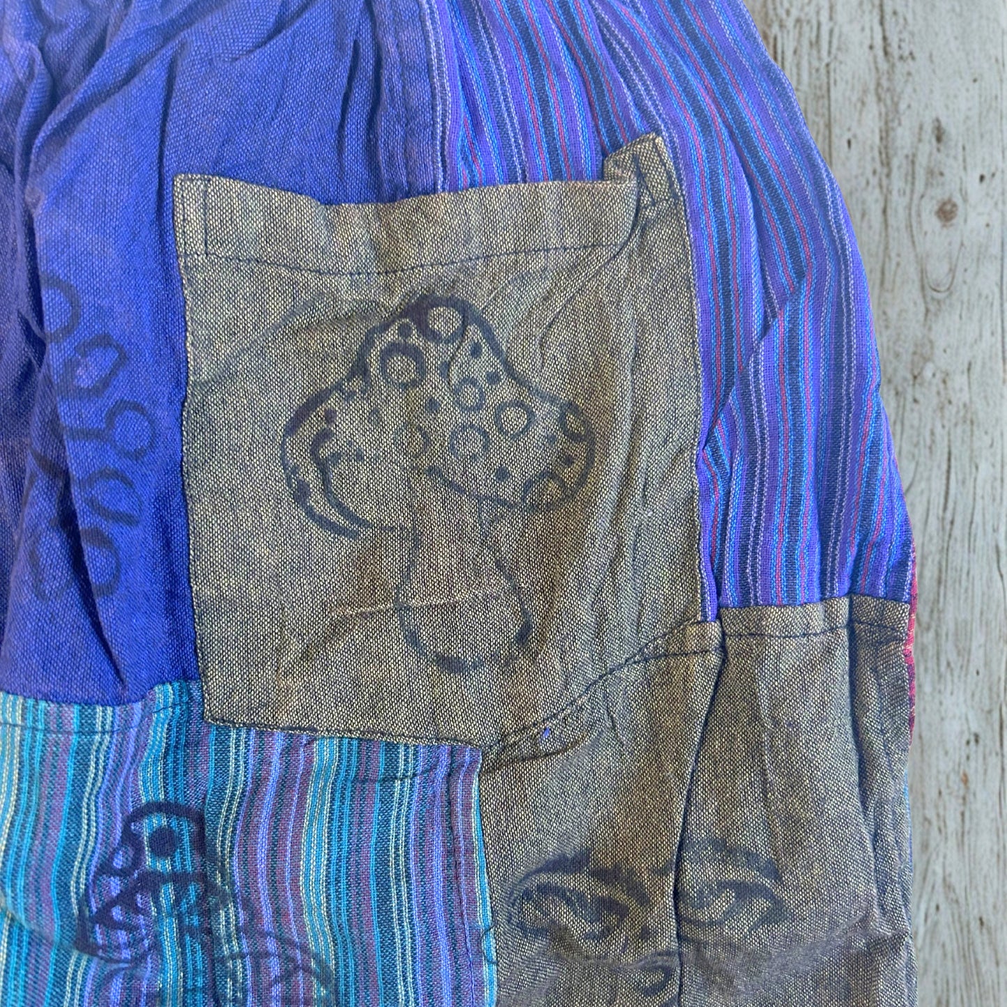 Pantalón Hongo - Diseños con Estampado en Bloque - Tonos Morados