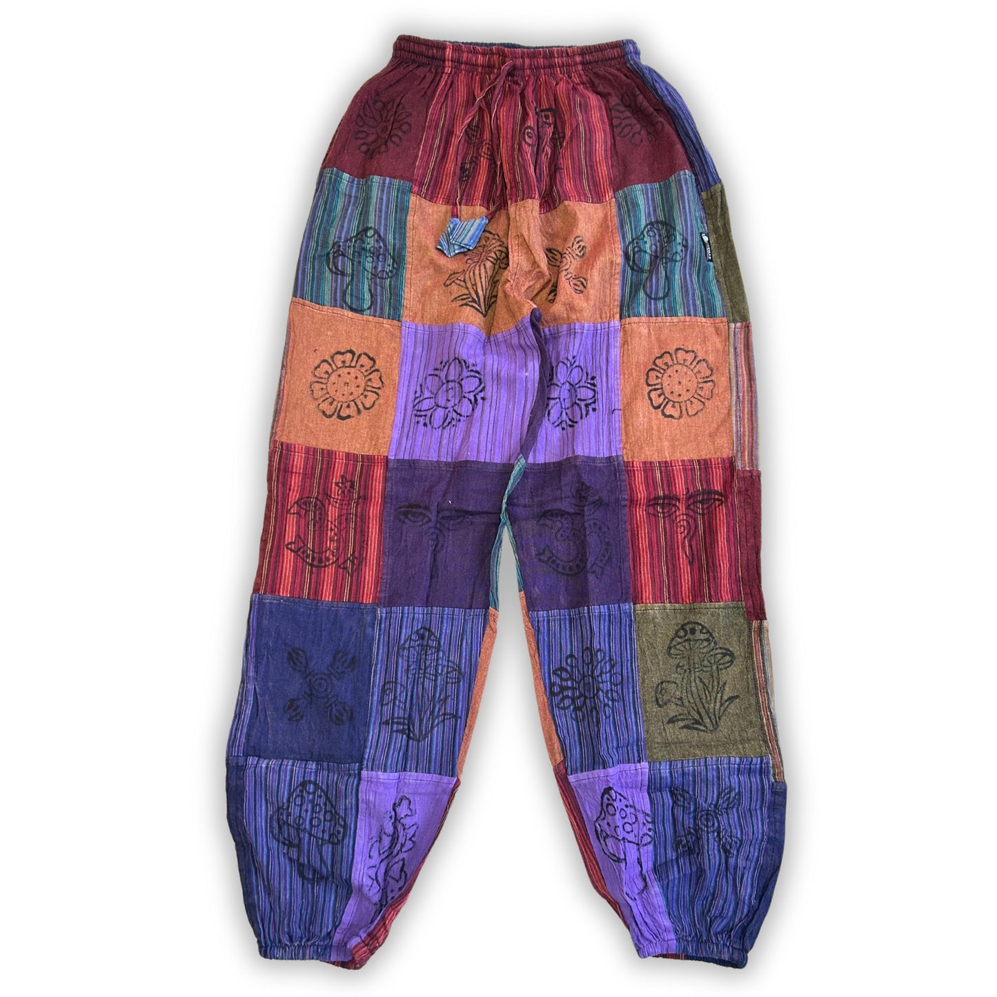 Pantalón Hongo - Diseños con Estampado en Bloque - Tonos Morados