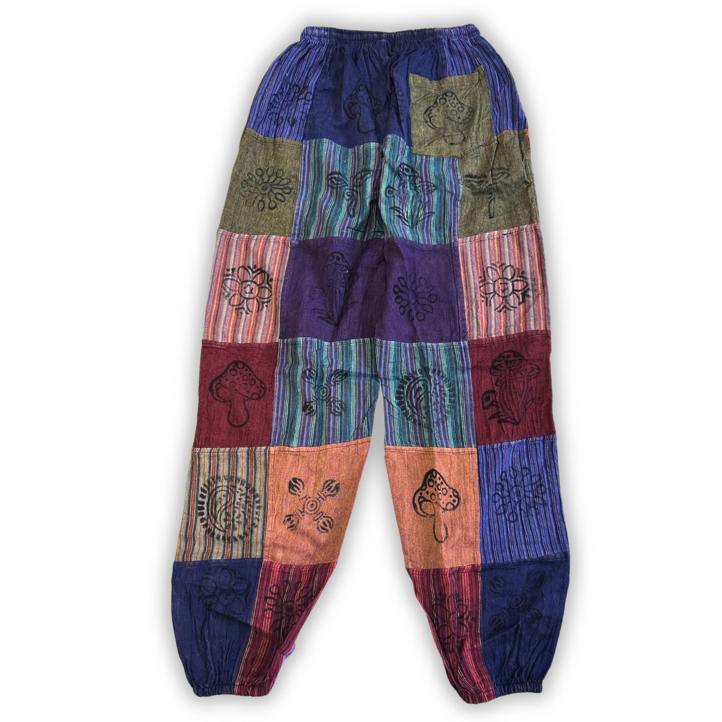 Pantalón Hongo - Diseños con Estampado en Bloque - Tonos Morados